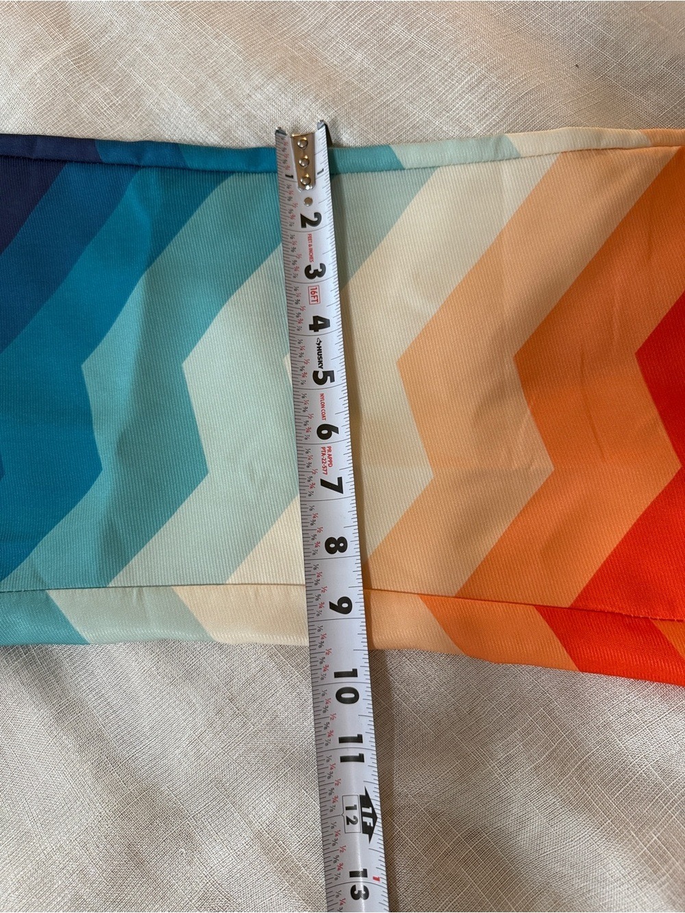 Retro Rainbow Chevron bell/wide Leg Pants Size M, 70s Groovy Festival 🎃 - Picture 7 of 9